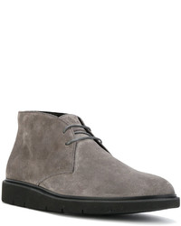 Мужские серые кожаные ботинки от Hogan