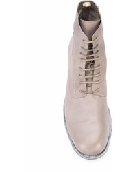 Мужские серые кожаные ботинки от Officine Creative