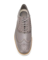 Серые кожаные броги от Cole Haan