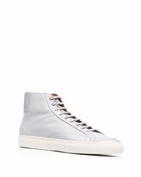 Мужские серые кожаные высокие кеды от Common Projects