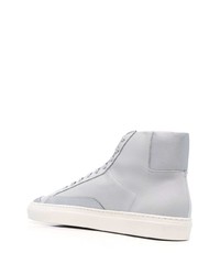 Мужские серые кожаные высокие кеды от Common Projects