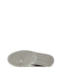 Мужские серые кожаные высокие кеды от Jordan