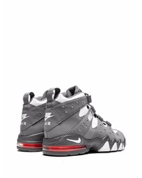 Мужские серые кожаные высокие кеды от Nike