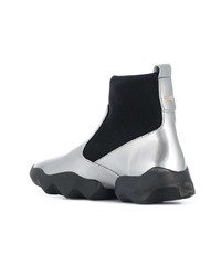 Женские серые кожаные высокие кеды от Camper Lab