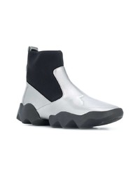 Женские серые кожаные высокие кеды от Camper Lab