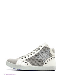 Мужские серые кожаные высокие кеды от Gaudi'