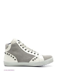 Мужские серые кожаные высокие кеды от Gaudi'