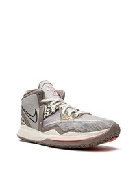 Мужские серые кожаные высокие кеды от Nike