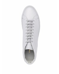 Мужские серые кожаные высокие кеды от Common Projects