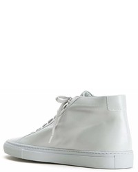 Мужские серые кожаные высокие кеды от Common Projects