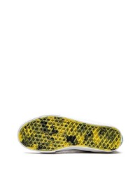 Мужские серые кожаные высокие кеды от Vans