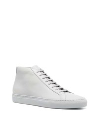 Мужские серые кожаные высокие кеды от Common Projects