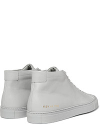 Мужские серые кожаные высокие кеды от Common Projects