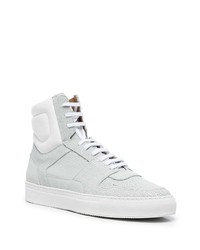 Мужские серые кожаные высокие кеды от Common Projects
