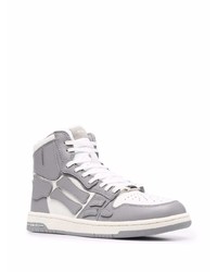 Мужские серые кожаные высокие кеды от Amiri