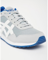 Женские серые кожаные кеды от Asics