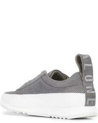 Мужские серые кожаные кеды от Blood Brother