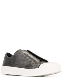 Мужские серые кожаные кеды от Alexander McQueen