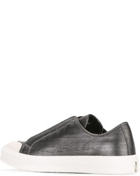 Мужские серые кожаные кеды от Alexander McQueen