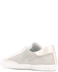 Мужские серые кожаные кеды от Philippe Model