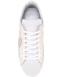 Мужские серые кожаные кеды от Philippe Model