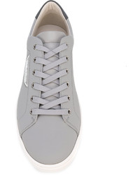 Мужские серые кожаные кеды от Dolce & Gabbana