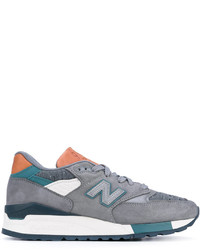 Женские серые кожаные кеды от New Balance