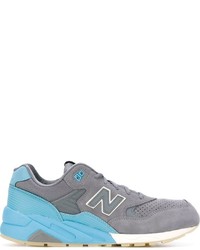 Мужские серые кожаные кеды от New Balance