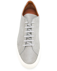 Мужские серые кожаные кеды от Common Projects