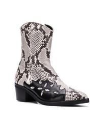 Женские серые кожаные ковбойские сапоги от Coliac