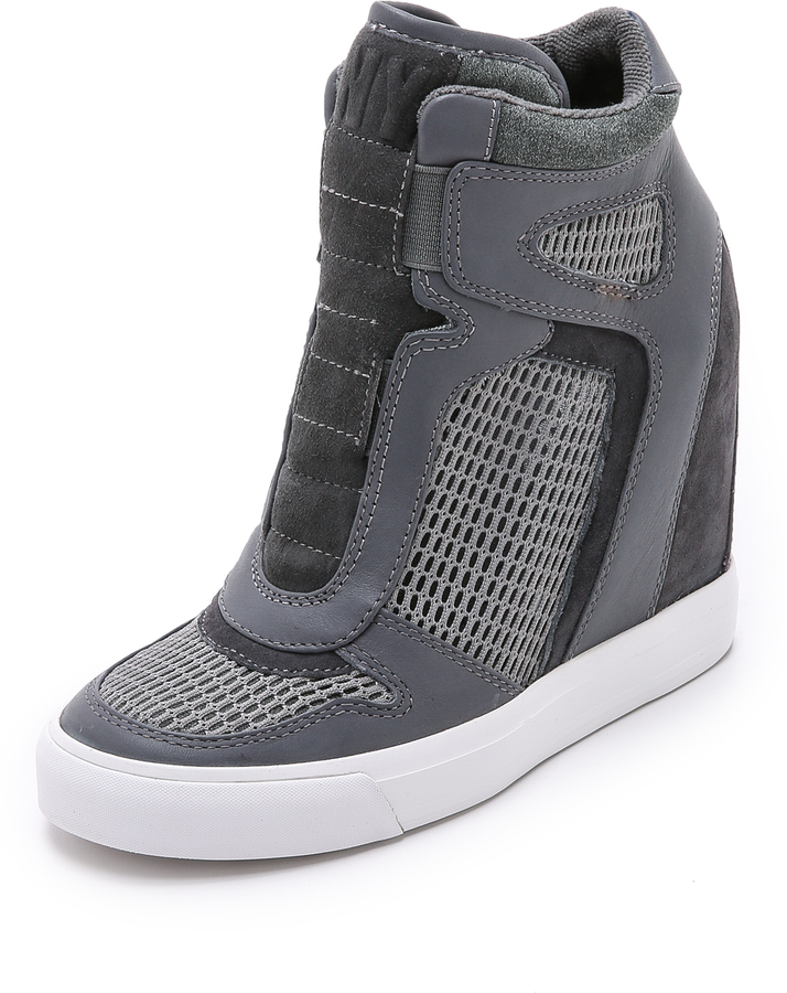 Dkny donna karan discount hightop platform sneakers