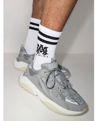 Мужские серые кожаные кроссовки от Amiri