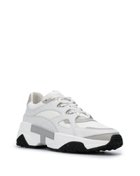 Мужские серые кожаные кроссовки от Tod's