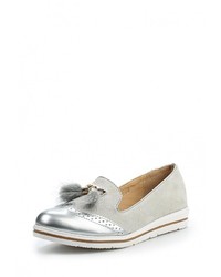 Женские серые кожаные лоферы от Guapissima