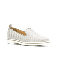 Женские серые кожаные лоферы от Geox