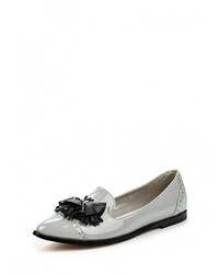 Женские серые кожаные лоферы от LOST INK