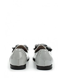 Женские серые кожаные лоферы от LOST INK