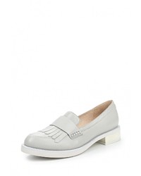 Женские серые кожаные лоферы от Portal