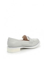 Женские серые кожаные лоферы от Portal