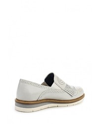 Женские серые кожаные лоферы от Tamaris