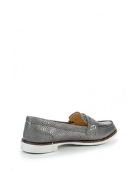 Женские серые кожаные лоферы от Topway