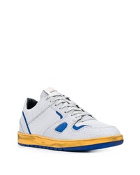 Мужские серые кожаные низкие кеды со змеиным рисунком от Ales Grey