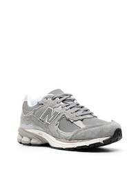 Мужские серые кожаные низкие кеды от New Balance