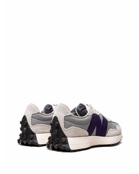 Мужские серые кожаные низкие кеды от New Balance