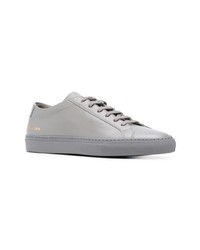 Мужские серые кожаные низкие кеды от Common Projects