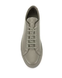 Мужские серые кожаные низкие кеды от Common Projects
