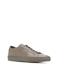 Мужские серые кожаные низкие кеды от Common Projects