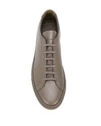 Мужские серые кожаные низкие кеды от Common Projects