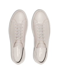 Мужские серые кожаные низкие кеды от Common Projects