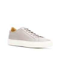 Мужские серые кожаные низкие кеды от Common Projects